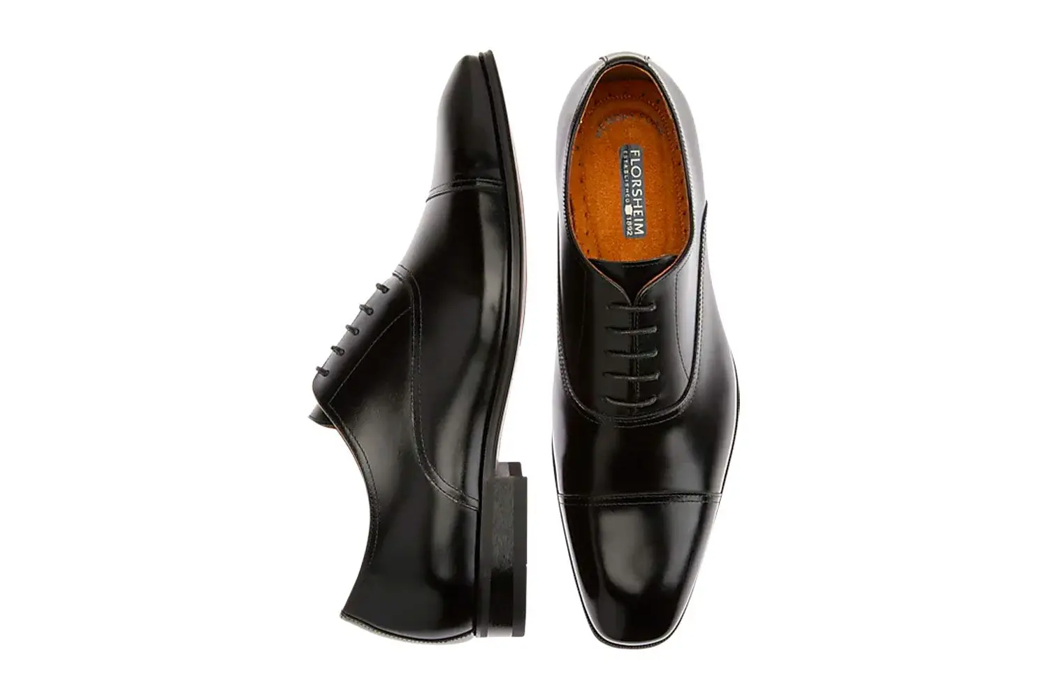 Florsheim Francisco Black Cap-Toe Oxfords