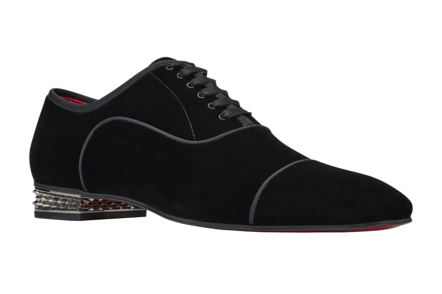 Neiman Marcus Christian Louboutin Men's Greggyrocks Red-Sole Velvet Oxfords