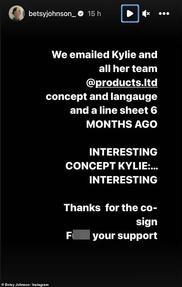 Betsy Johnson  - not to be confused with American fashion icon Betsey Johnson - also claimed Khy concepts were copied from her label, Products