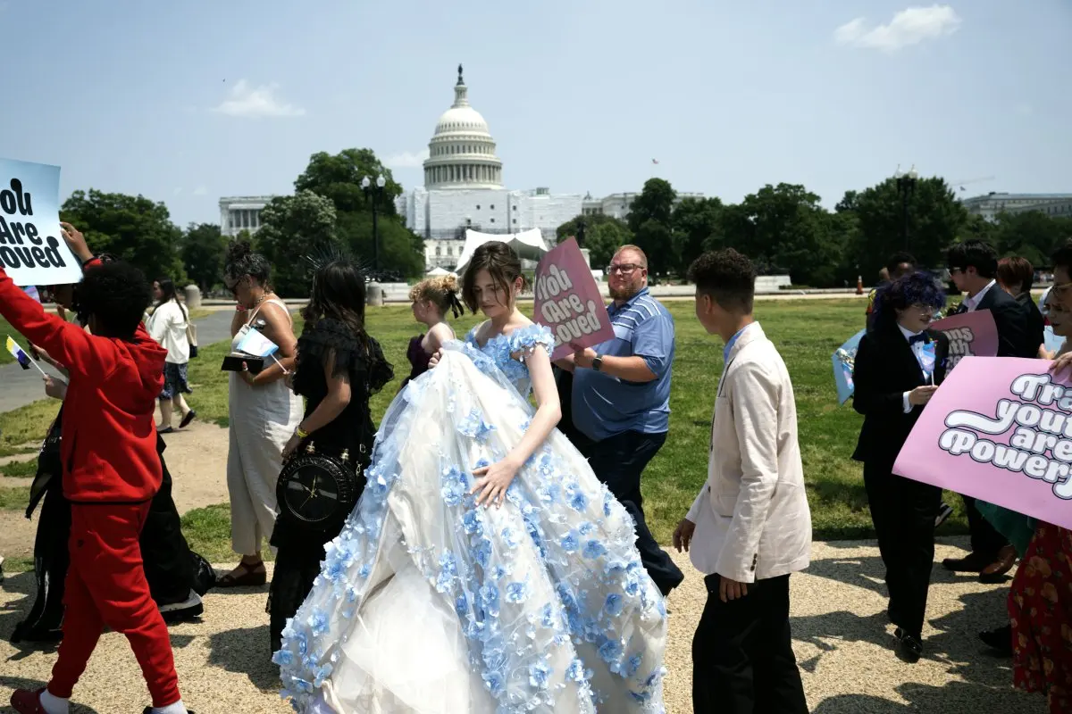 transgender youth protesting