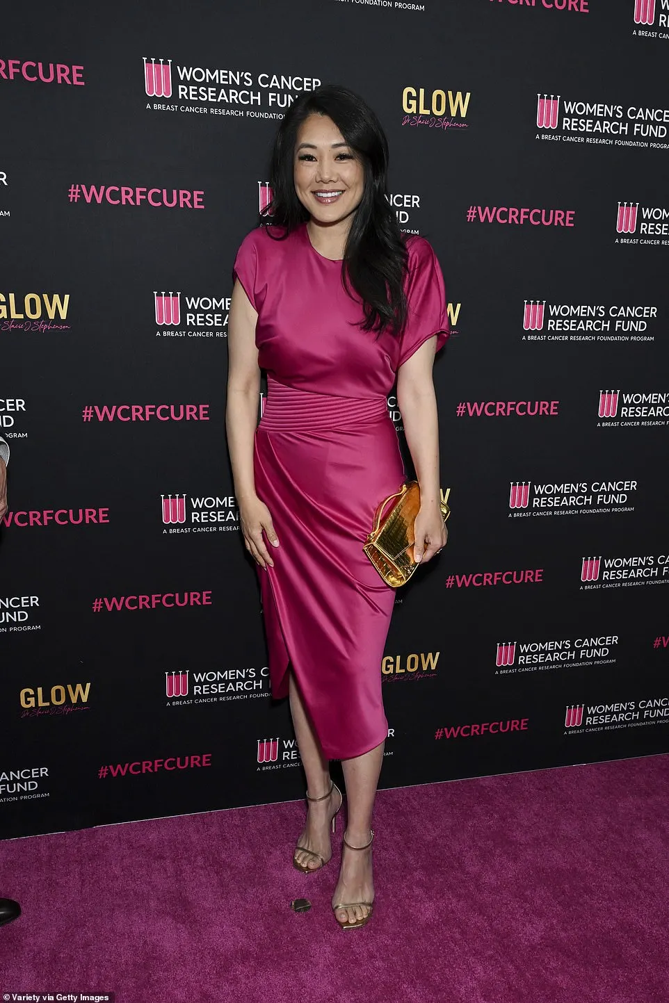 Another RHOBH at the event was Crystal Kung Minkoff, 41, who looked ready for spring in a flirty pink dress, which she accessorized with a gold clutch