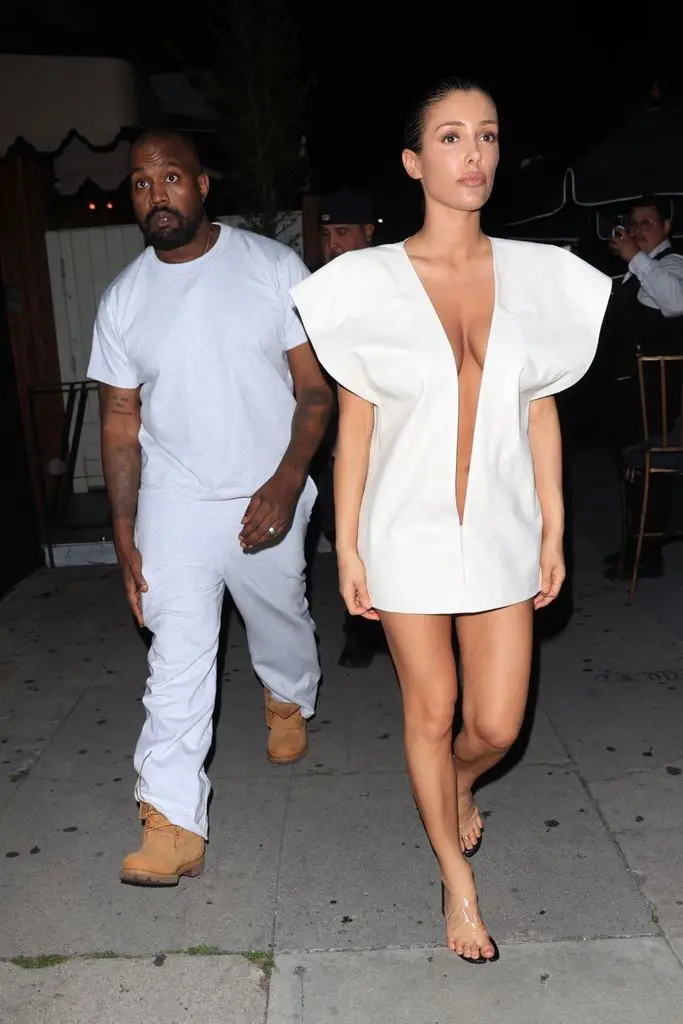 bianca censori kanye west white outfits