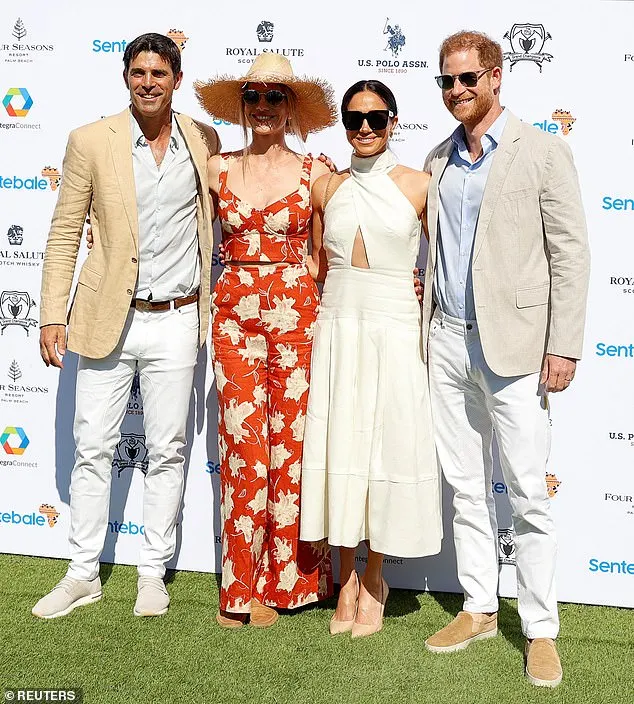 Harry and Meghan were joined at the event by Nacho - who is known as the 'David Beckham of polo' and his wife, Argentine socialite Delfina Blaquier