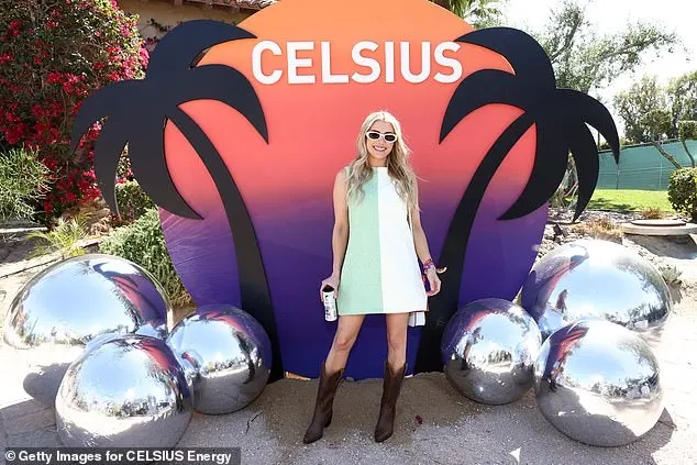 The star was the talk of the town while posing on the red carpet for the CELSIUS Cosmic Desert Event i n Indio Valley, the venue for the famed annual music festival