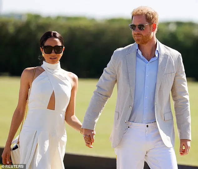 Meanwhile Harry opted for a pair of cream trousers, a pale grey jacket, and a crisp blue shirt, while donning some slip-on tan shoes