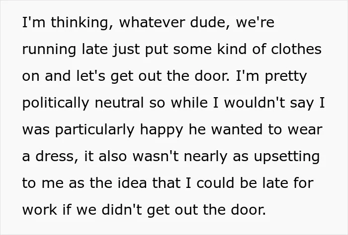 Dad Lets Son Wear A Dress To School, His Wife Is Furious After School Calls To Pick Him Up