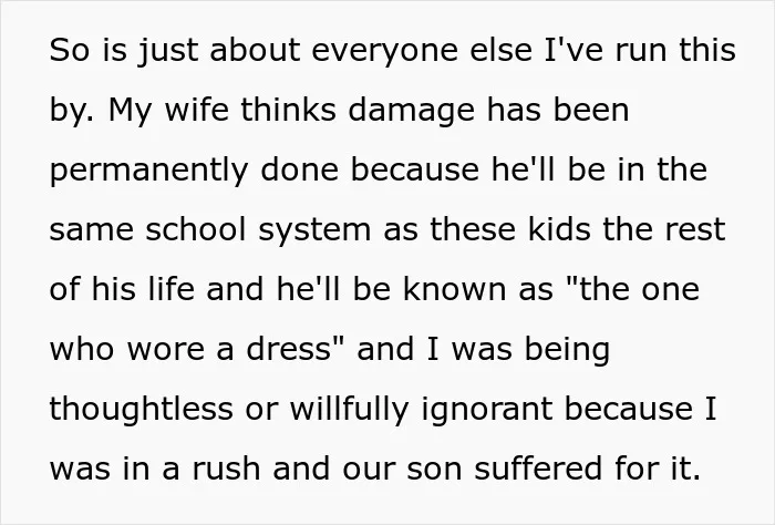 Dad Lets Son Wear A Dress To School, His Wife Is Furious After School Calls To Pick Him Up