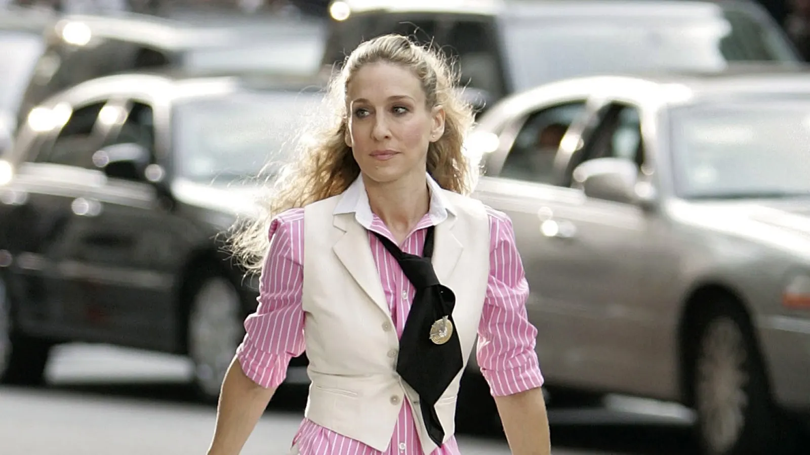 Sarah Jessica Parker as Carrie Bradshaw.