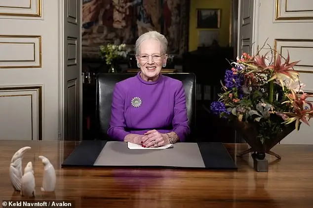 Queen Margrethe during her live television segment where she announced her abdication on 31 December