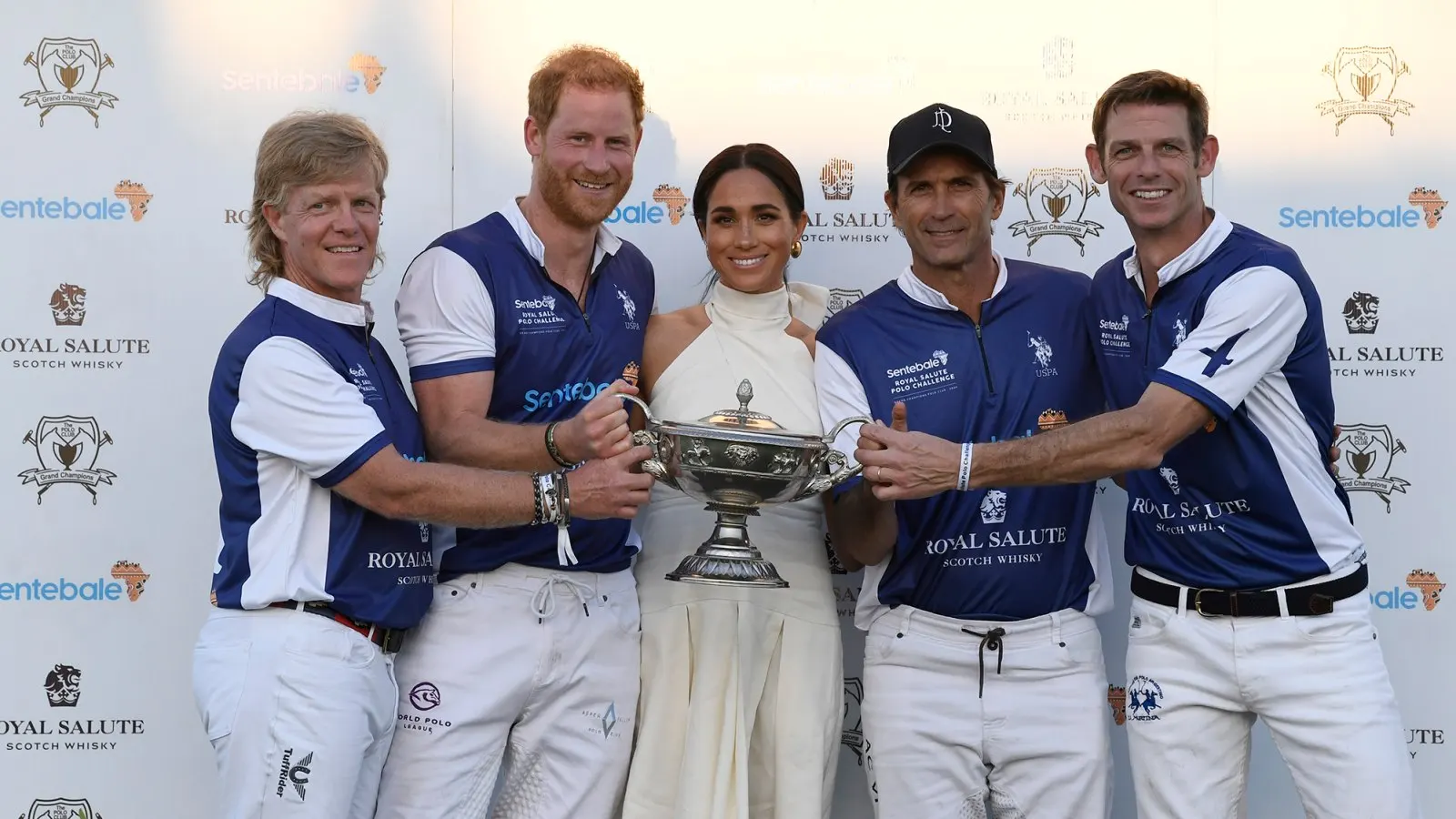 Meghan Markle at the Royal Salute Polo Challenge benefitting Sentebale at Grand Champions Polo Club on April 12, 2024.