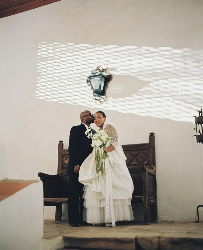 Writer Tanisha Pina in her WED Studio dress