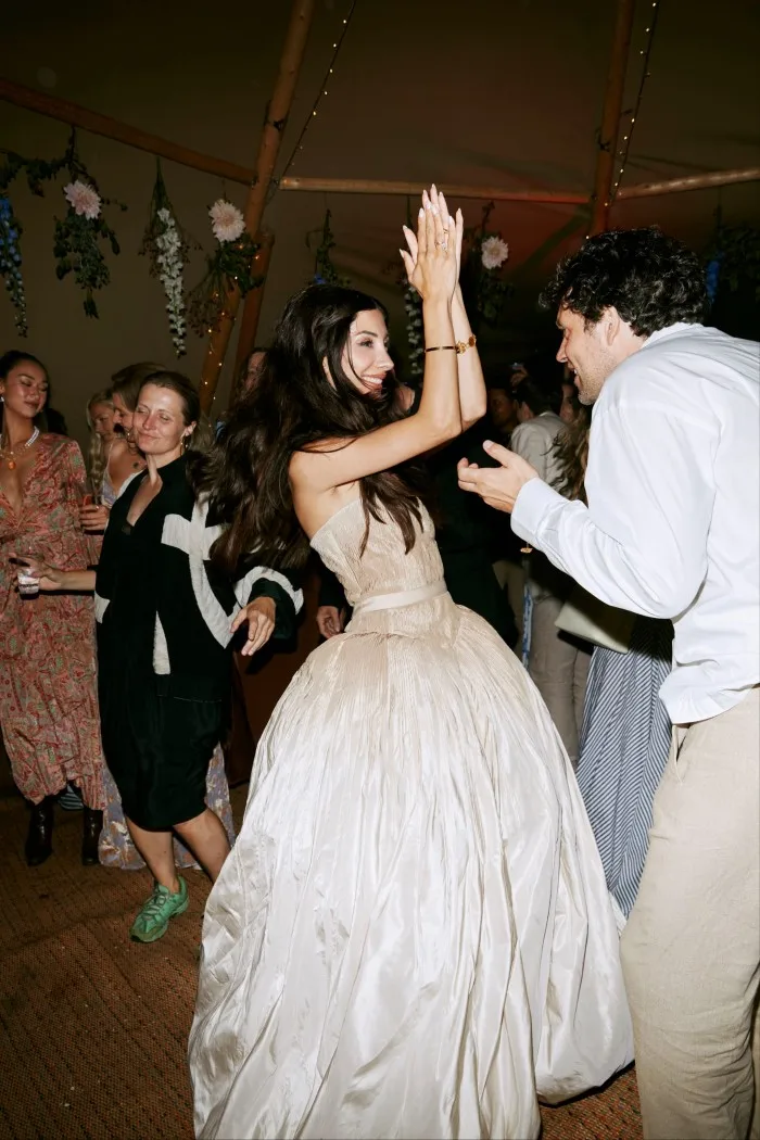 Shanna Tofegh Laustrup dances in her Danielle Frankel Lennon dress