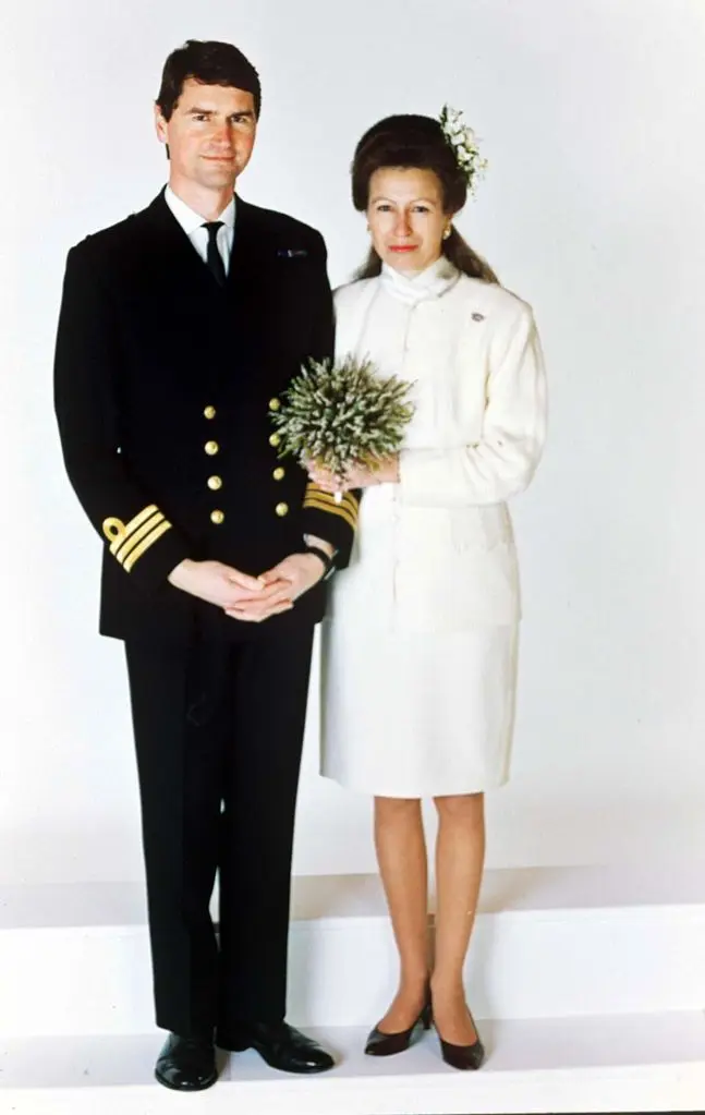 Lady Anne and Timothy Laurence on their wedding day, 1992