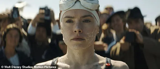 She said: 'I really wanted to do justice by swimmers, and in a physical way, I wanted to try and do as much as I could to look able and to sell the story. So getting a pat on the back from Diana Nyad was pretty cool'