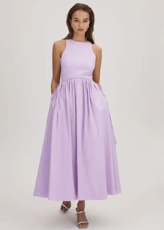 reiss lilac midi dress