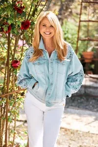 Christie Brinkley in a look from Twrhll.
