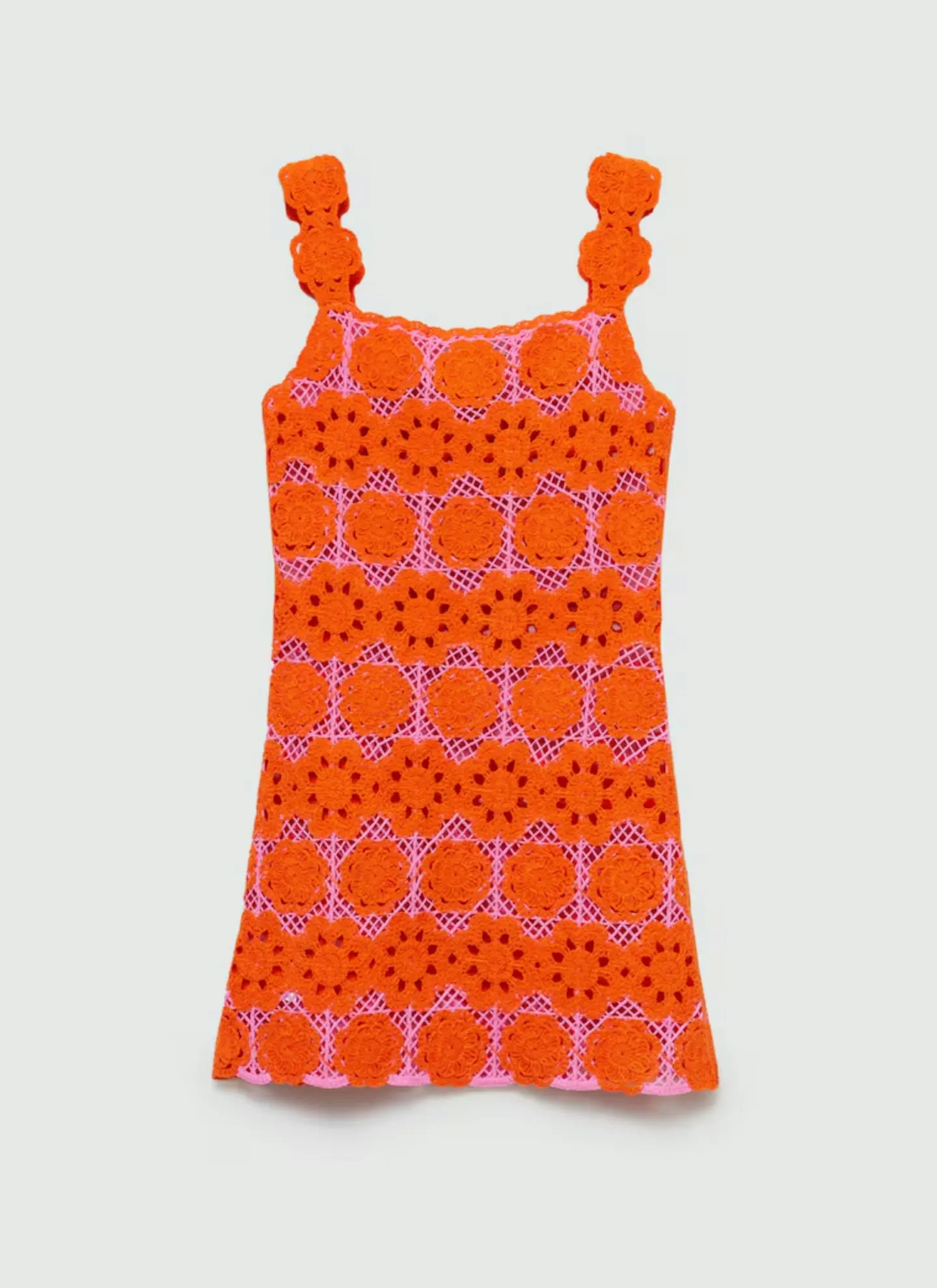 Mango, Floral Crochet Dress