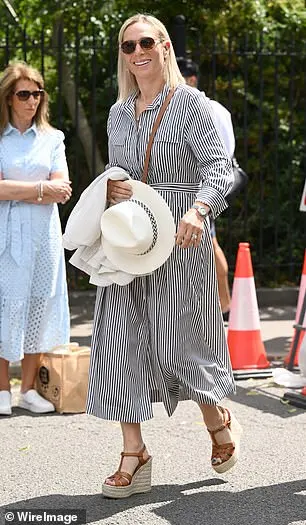 Zara stepped out at Wimbledon last year wearing a striped maxi shirt dress from Me + Em