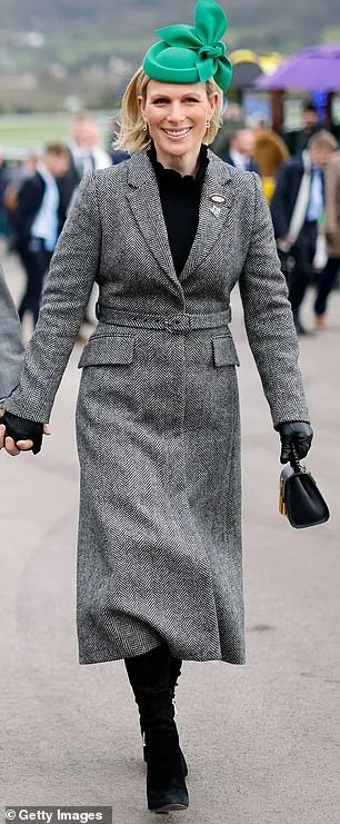 Zara proved her sustainable sartorial prowess as she stepped out at Cheltenham Festival this year in an immaculate fit-and-flare coat layered over a Holland Cooper sweater and boots