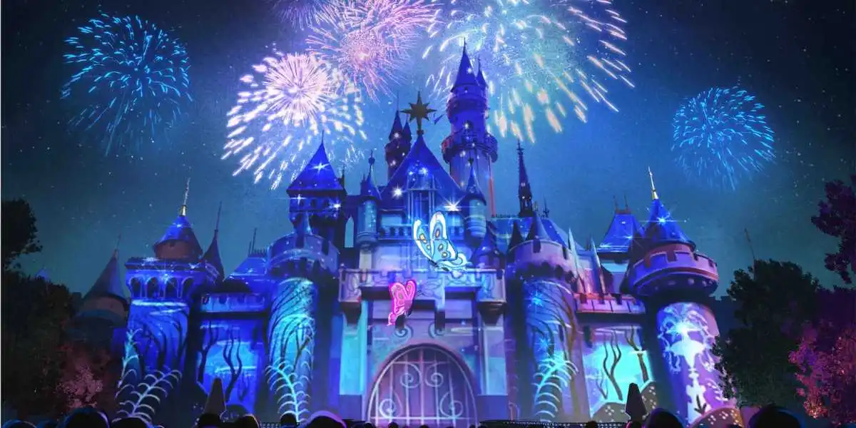 Wondrous Journeys projections at Sleeping Beauty Castle