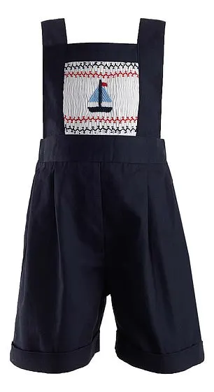 The smart dungarees, which are currently priced at £74, were decorated with a hand-embroidered sailboat