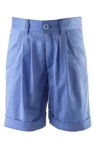 The Blue Tailored Shorts feature front pleats and turn up hems. They are available for £49