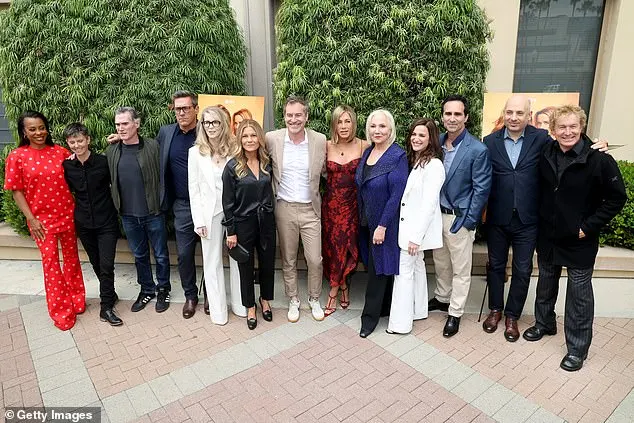 Karen Pittman, Tig Notaro, Billy Crudup, Jon Hamm, Charlotte Stoudt, Kristin Hahn, Mark Duplass, Jennifer Aniston, Mimi Leder, Lauren Neustadter, President, Film and Television, Hello Sunshine, Nestor Carbonell, Michael Ellenberg and Nelson Coates attend the Emmy FYC Event for Apple TV+'s The Morning Show at Paramount