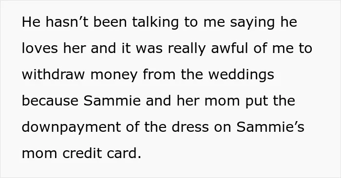 Parent Changes Mind About Paying For Son’s Wedding After The Bride Chooses A $10k Dress