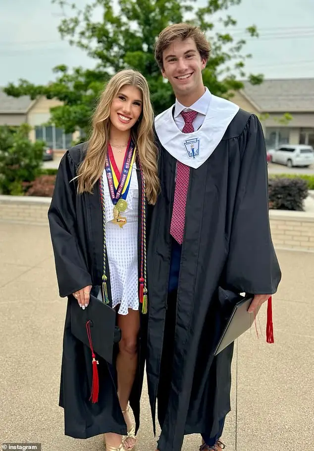 One image showed her cozying up to her classmate Jack Martin, who was previously her date at prom