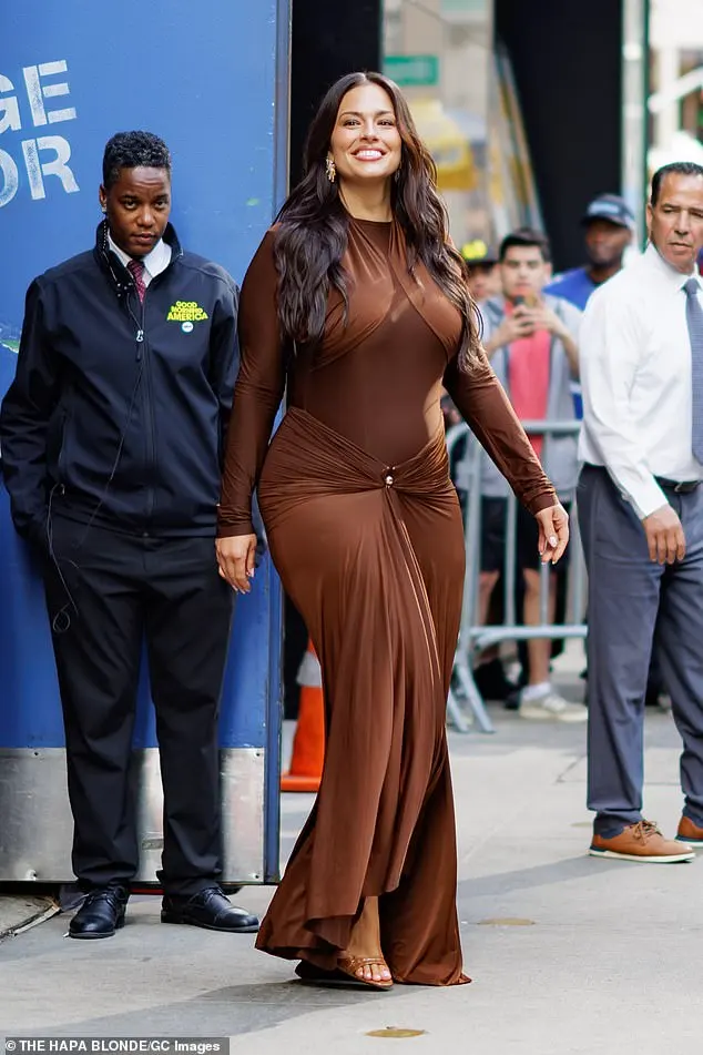 Ashley Graham looked gorgeous as she emerged from Times Square Studios in Midtown Manhattan on Monday after taping an appearance on Good Morning America