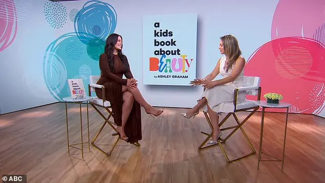 The Nebraska-born beauty recalled to GMA correspondent Ginger Zee (R): 'I remember being nine and thinking back to what I imagined my hair should look like or not having cellulite.