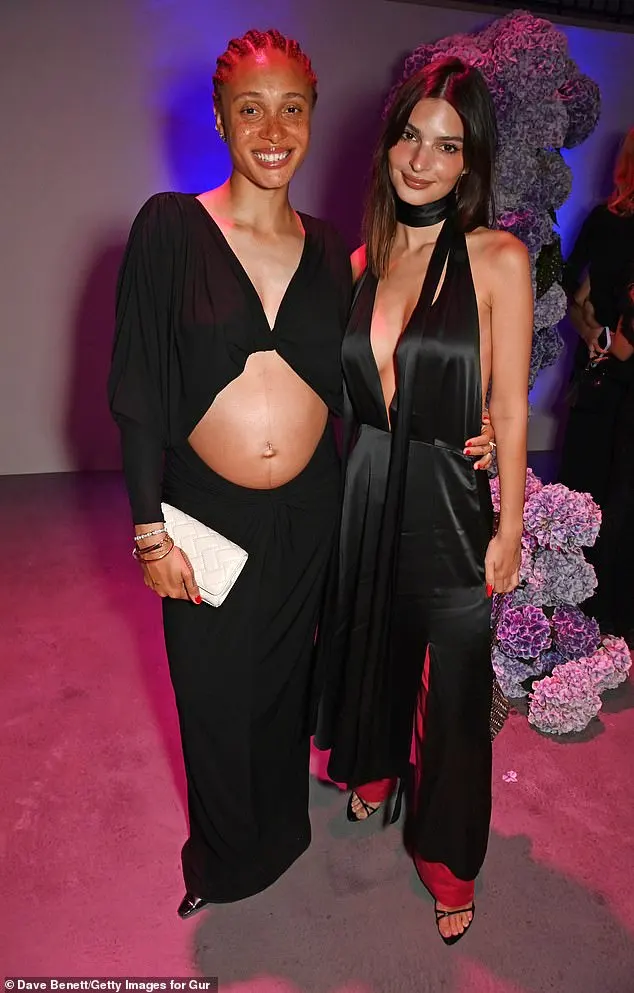 Adwoa Aboah also attended the fundraiser and showed off her blossoming baby bump in a black co-ord which displayed her pregnancy curves