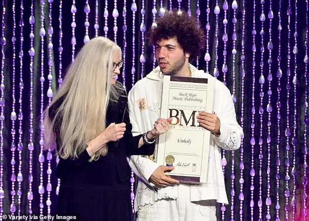 BM's VP of Worldwide Creative, Barbara Cane, presented Benny Blanco with BMI President's Award