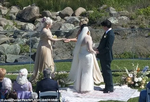 She looked like a proud sister while watching her sibling tie the knot