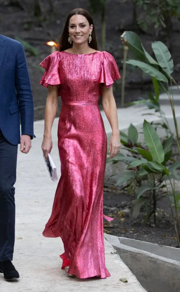 Kate and Prince William were on a 2022 tour and wore the red dress.