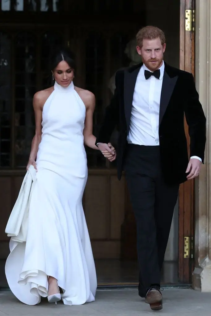 Meghan Markle wore a Stella McCartney gown on the day of her 2018 wedding.