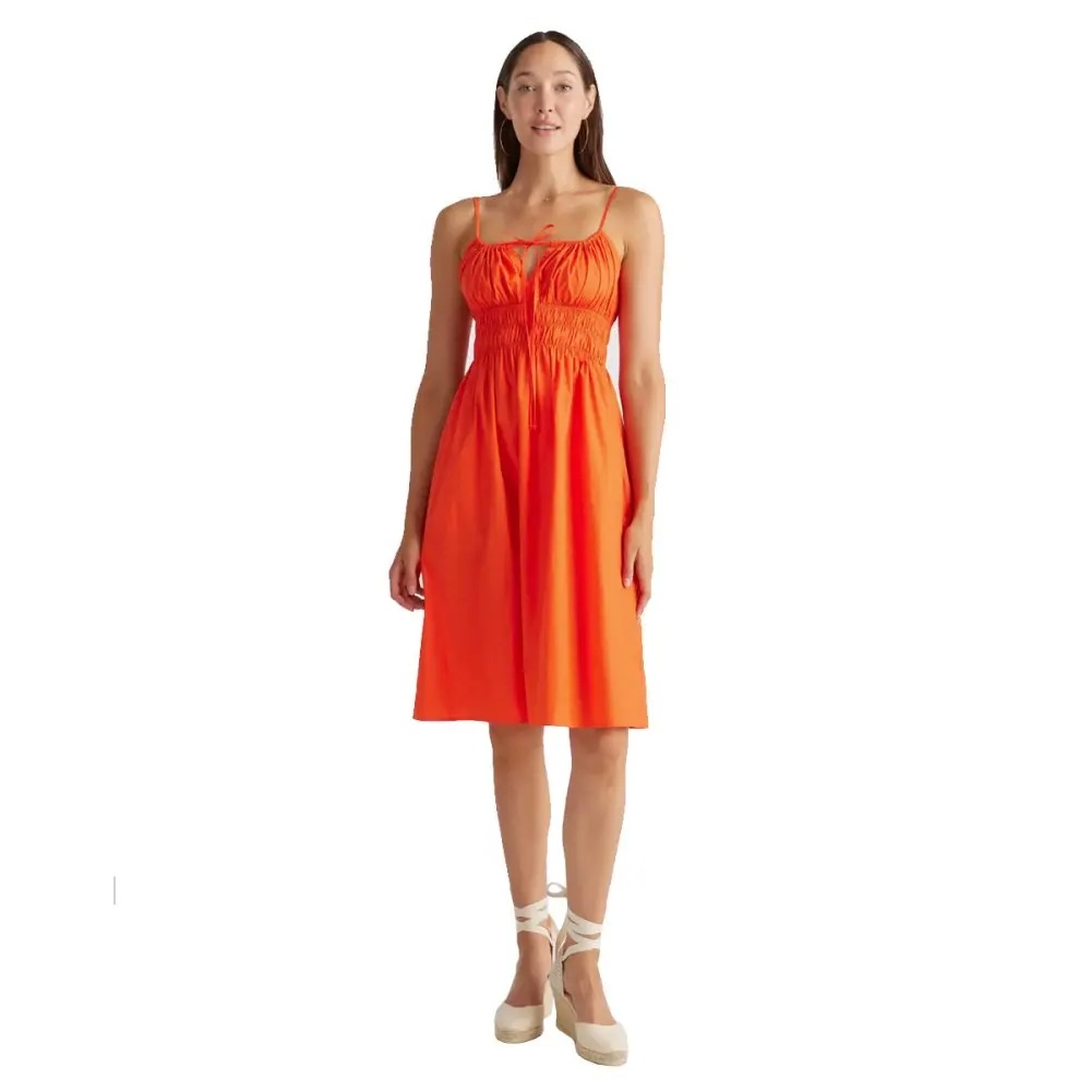 Quince 100% Organic Cotton Keyhole Midi Dress