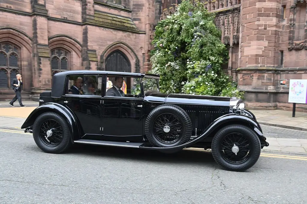 Olivia Henson was chauffeured in the Bentley Motors 1930 8-Litre