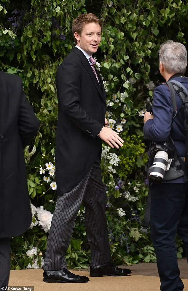 The groom, Hugh Grosvenor, arriving at Chester Cathedral for his wedding to Olivia Henson