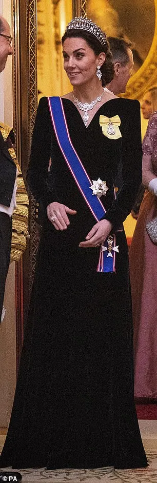 Kate attends the annual Diplomatic Reception at Buckingham Palace in 2019