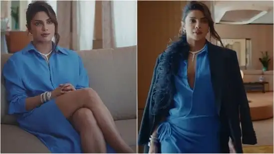 For the Bulgari documentary, Priyanka Chopra dazzled in a stunning blue Valentino clothing. ( Instagram )