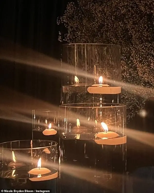 Nicole also showed off the gorgeous candle decorations in an Instagram snap