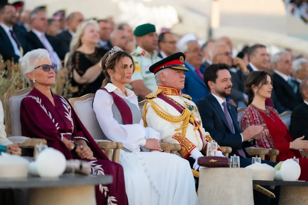 On the 25th Accession to the Throne Day, King Abdullah II and Queen Rania along with their families were present at the national ceremony honoring the Metal Jubilee.