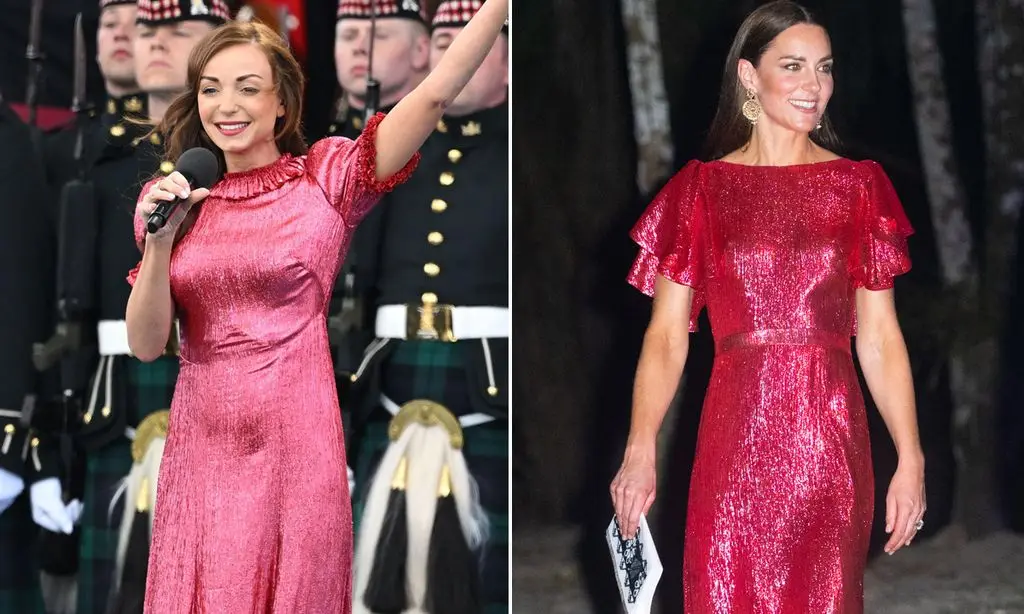 A split image of Helen George and Princess Kate