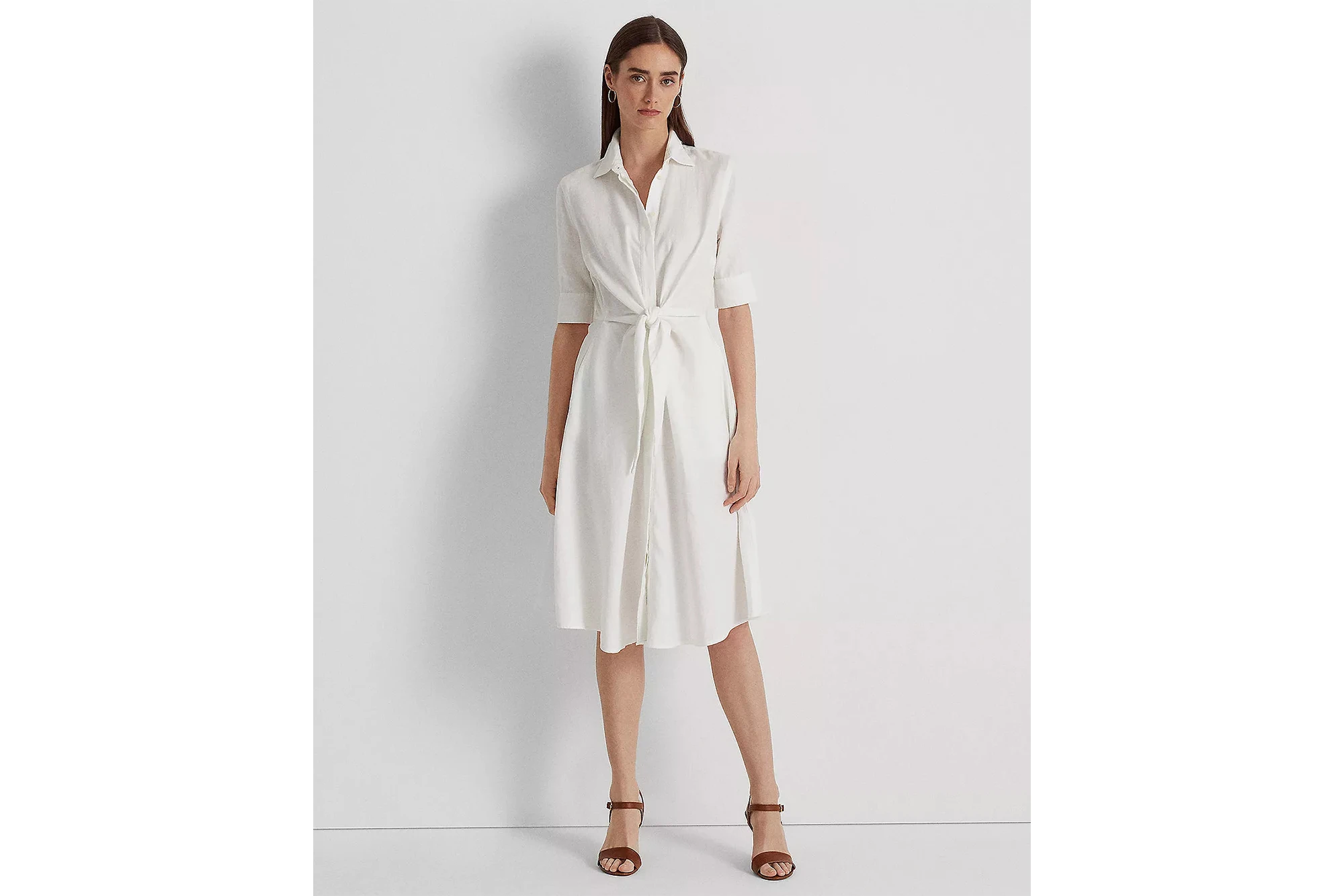 Lauren Ralph Lauren Tie Front Shirt Dress