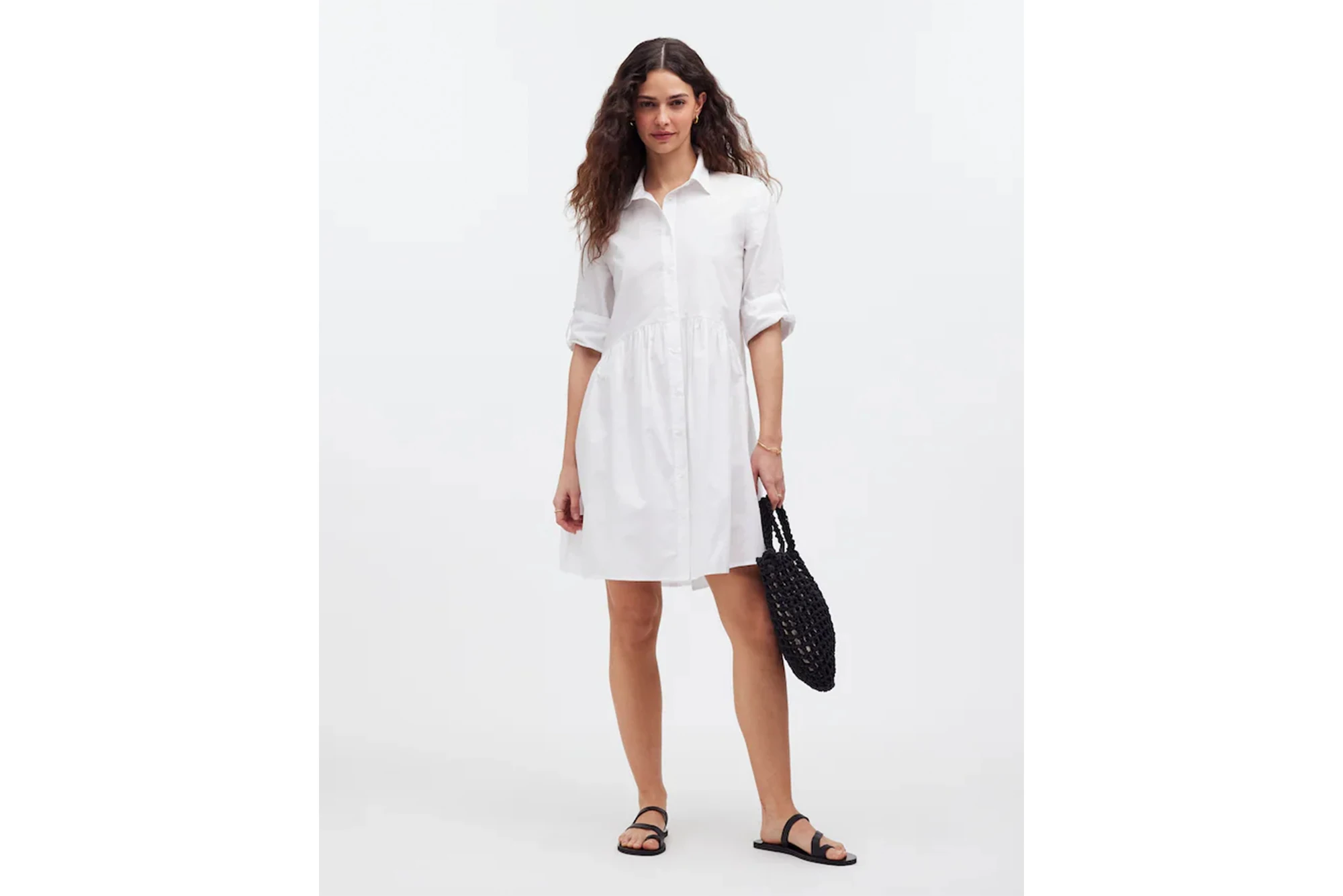 Madewell Button-Front Mini Shirt Dress