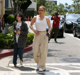 Emme Maribel Muniz and Jennifer Lopez are seen on June 08, 2024 in Los Angeles, California.