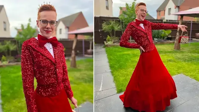 Korben White said he felt like wearing this amazing prom dress 'was a celebration of finding' himself