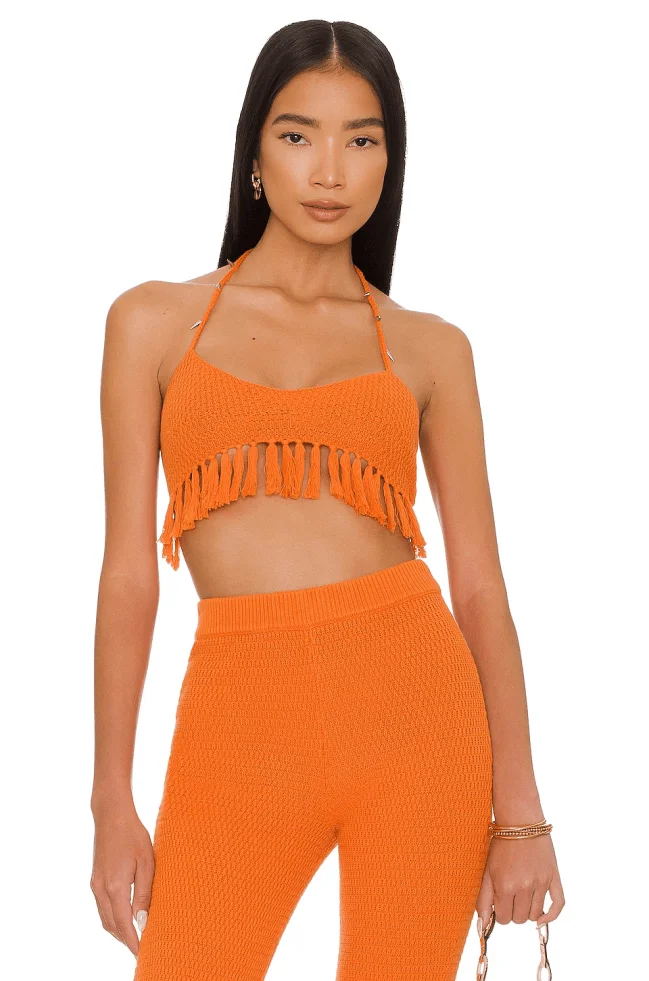 Lovers and Friends Devitta Crop Top with Fringe