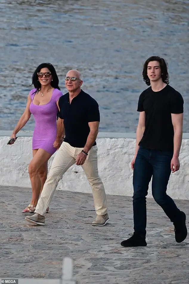 Sanchez, who became engaged to the Amazon founder in May 2023, outfit, paired the short, flirty dress with a pair of studded Valentino beige sandals and a pink pedicure